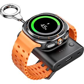 Portable Charger for Galaxy Watch 8 / Ultra / 7, Not for Watch9 / Ultra2 | 1800mAh Watch Charger for Samsung Galaxy Watch 8 Classic/FE/6/6 Classic/5/5 Pro/4/4 Classic/3/Active 2, with Keychain in Saudi Arabia