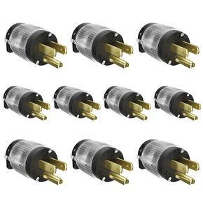 Journeyman-Pro 515PV-LIT Lighted Male Plug, 15A NEMA 5-15P, Black, 1-Pack | 15 Amp 120-125 Volt, 2-Pole 3-Wire, Straight Blade, Replacement Cord Connector, Power Indicating, Commercial Grade PVC End in Saudi Arabia