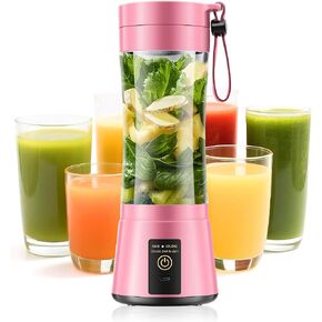 Personal Size Portable Blender Make Smoothies - 12oz Mini Blender Juice Cup | Small Blender with 6 Steel Blades, BAP-Free, Powerful Blend, Easy Clean, Lightweight, Suit in Office, Gym, Home in Saudi Arabia