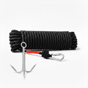 Ant Mag Grappling Hook with Claw Tips, Heavy Duty Stainless Steel Carabiner | Strong Grappling Hook for Camping, Hiking, Tree Climbing, Water Retrieval, Salvage Operations, Rugged Outdoor Rescue Gear in Kuwait