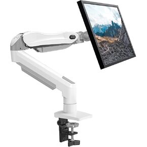 HUANUO FlowLift™ Single Monitor Mount, 13 to 32 Inch Monitor Arm, Adjustable Monitor Stand, Vesa Mount with Clamp and Grommet Base - Fits 4.4 to 19.8lbs LCD Computer Monitors in Kuwait