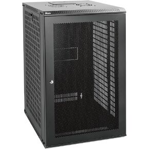 Tecmojo 18U Wall Mount Rack Network Cabinet for 19" IT Equipment,with Lockable Mesh Door and Side Panels,Cooling Fan,Black,17.7inch Depth for AV/Computer/Electronics Equipment Data Rack in Saudi Arabia