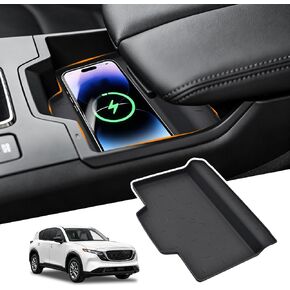 Wireless Protective Charging Mat for Mazda CX5 Accessories 2026 | Silicone Anti-Slip Waterproof Wireless Charging Mat Center Console Interior Accessories Fit for 2026 Mazda CX5 Accessories in Saudi Arabia