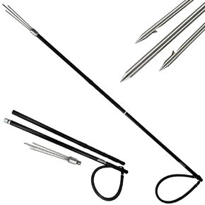 Tourney King Premium 46" Spear – 3-Piece Travel-Ready Lionfish, Frog & Flounder Gigging Spear, Heavy Duty Anodized Aluminum & Stainless Steel Construction (46" Lionfish Travel Spear, Full Spear) in Saudi Arabia