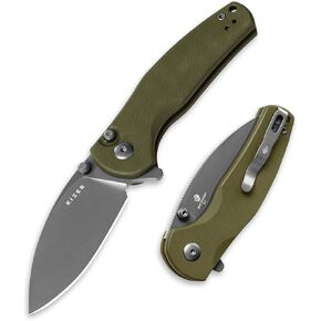 Kizer Mini Grouper Folding Pocket Knife, 3.16" D2 Blade G10 Handle Camping Folding Knife, Button Liner Lock EDC Knife with Pocket Clip for Men Women Gift, Hunting Hiking Survival Knives V3669A3 in Saudi Arabia