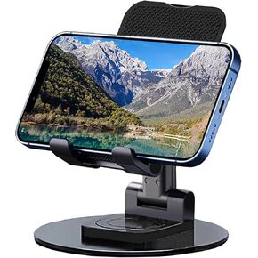 Meetuo Rotatable Cell Phone Stand for Desk, Phone Holder | Height Angle Adjustable, Portable Phone Stand, Compatible for Smartphones iPhone, Desktop in Saudi Arabia