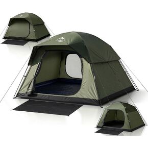 Purebox Tent 6 Person Tents for Camping with 2 Doors & Rainfly | Portable Waterproof & Windproof Tents, Large Mesh Ventilation, Easy Setup Family Tent for Camping, Hiking and Backpacking in Saudi Arabia