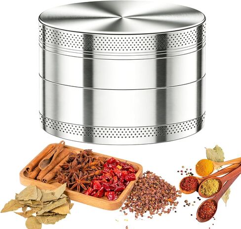 2.5'' Spice Grinder Zinc Alloy Kitchen Grinder Tools Silver in Saudi Arabia