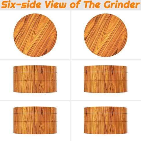 Grinder, 3" Large Size Spice Grinder(Wood) in Kuwait