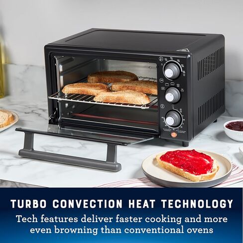 Oster® Compact Air Fryer Toaster Oven. Convection Countertop Pizza Oven, 4-Slice Toaster with 5 Cooking Functions – Air Fry, Bake, Toast, Broil, and Warm in Saudi Arabia