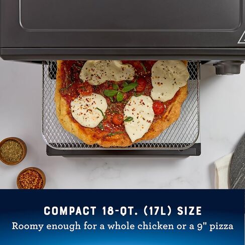 Oster® Compact Air Fryer Toaster Oven. Convection Countertop Pizza Oven, 4-Slice Toaster with 5 Cooking Functions – Air Fry, Bake, Toast, Broil, and Warm in Saudi Arabia