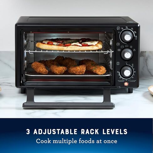 Oster® Compact Air Fryer Toaster Oven. Convection Countertop Pizza Oven, 4-Slice Toaster with 5 Cooking Functions – Air Fry, Bake, Toast, Broil, and Warm in Saudi Arabia