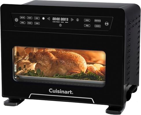 Cuisinart Digital Air Fryer Toaster Oven, 10-in-1, Family-Size Capacity | Air fryer toaster oven combo with 6 cooking functions, 4 presets, and a glass viewing window, fits a 4-lb. chicken, TOA-100 in Saudi Arabia