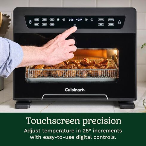 Cuisinart Digital Air Fryer Toaster Oven, 10-in-1, Family-Size Capacity | Air fryer toaster oven combo with 6 cooking functions, 4 presets, and a glass viewing window, fits a 4-lb. chicken, TOA-100 in Saudi Arabia