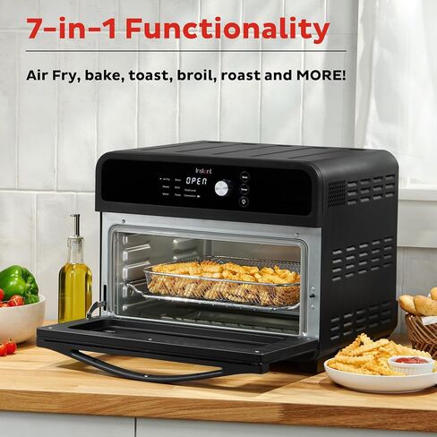 Instant Pot Omni 19QT/18L Toaster Oven Air Fryer, 7-in-1 Functions, Fits 12" Pizza, Crisps, Broils, Bakes, Roasts, Toasts, Warms, Convection, 100+ In-App Recipes, from the Makers of Instant Pot, Black in Saudi Arabia