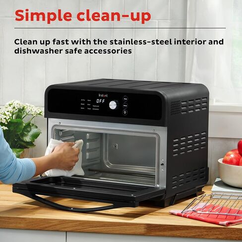 Instant Pot Omni 19QT/18L Toaster Oven Air Fryer, 7-in-1 Functions, Fits 12" Pizza, Crisps, Broils, Bakes, Roasts, Toasts, Warms, Convection, 100+ In-App Recipes, from the Makers of Instant Pot, Black in Saudi Arabia