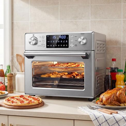 ARLIME 14-in-1 Air Fryer Toaster Oven Combo, Countertop Convection Oven | 1700W, Stainless Steel, Bake, Rotisserie, Dehydrate & Defrost Functions, 26 QT Large Capacity, 60-Minute Timer & Accessories in Saudi Arabia