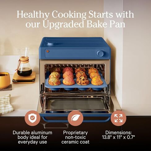 Our Place Wonder Oven & Essentials Kit, 3-Piece Oven, Pan & Air Fry Basket | 6-in-1 air fryer toaster oven, steam infusion, convection cooking, extra bake pan and air fryer basket, PFAS-free, nonstick in Saudi Arabia