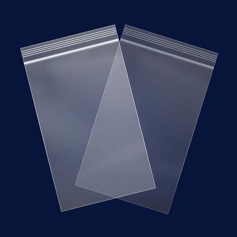 iMailer - عدد 500 - أكياس بسحاب مقاس 9 × 12 بوصة - أكياس بولي بلاستيكية شفافة بسحاب قابلة لإعادة الإغلاق مع سحاب قفل قابل للإغلاق للمطبوعات الفنية، A4، مستندات بحجم الحروف، والملابس in Kuwait