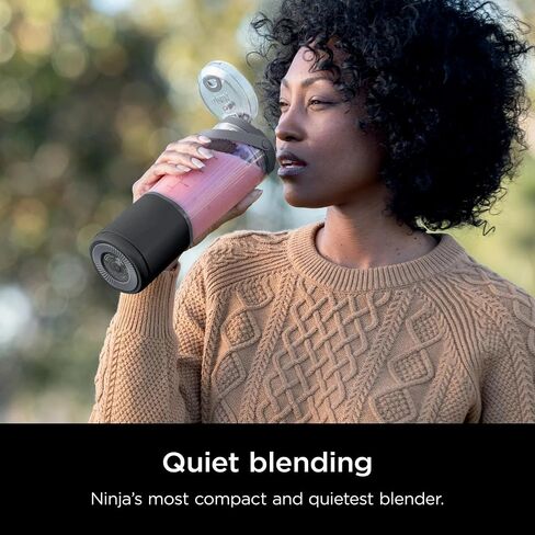 Ninja Blast 16 oz. Personal Portable Blender with Leak Proof Lid and Easy Sip Spout, Perfect for Smoothies, Cordless, USB-C Rechargeable, Dishwasher Safe Parts (Renewed) (Black) in Saudi Arabia