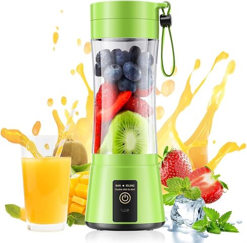 Portable Personal Size Mini Blender - Small Blender Make Smoothies & Shakes | Small Blender with 6 Stainless Steel Blades, BAP-Free, Easy Clean, Powerful Blending Freshly Squeezed in Sports/Office/Gym in Saudi Arabia