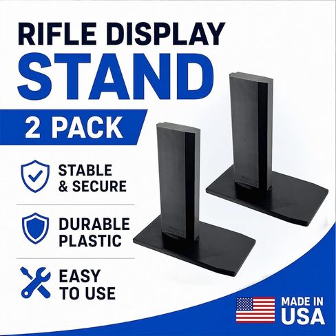 Rifle Stand & Magazine Holder Compatible with AR15, M4, M16 & SA-80 | Durable Gun Safe Organizer | Stable Handgun & Rifle Rack | 2-Pack | Made In The USA in Saudi Arabia
