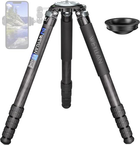 Used- WEYLLAN LX9 Heavy Duty Carbon Fiber Bowl Tripod Professional Camera Tripod, 10 Layers Carbon Fiber Tube, with 40mm Leg Tube for DSLR Camera Max Load 88lbs/40kg, Notice Not New in Saudi Arabia