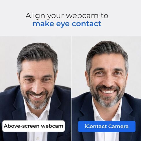 iContact Camera ProHello 4K Eye Contact Webcam, Windows Hello Login | Sign In at a Glance with Windows Hello, Works with Zoom and Teams, Noise-Cancelling Mics, Eye Level Cam in Saudi Arabia