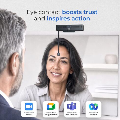 iContact Camera ProHello 4K Eye Contact Webcam, Windows Hello Login | Sign In at a Glance with Windows Hello, Works with Zoom and Teams, Noise-Cancelling Mics, Eye Level Cam in Saudi Arabia