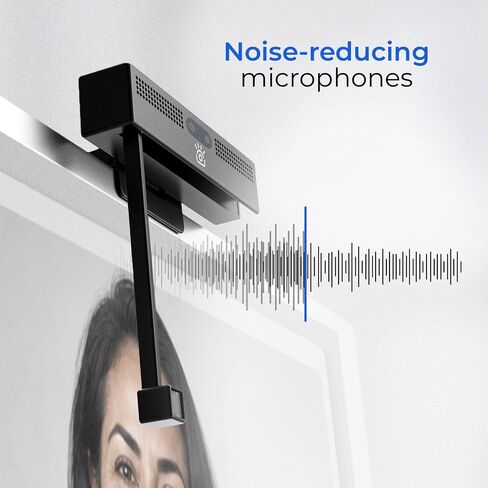 iContact Camera ProHello 4K Eye Contact Webcam, Windows Hello Login | Sign In at a Glance with Windows Hello, Works with Zoom and Teams, Noise-Cancelling Mics, Eye Level Cam in Saudi Arabia