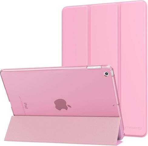 MoKo Smart Case Fit 2018/2017 iPad 9.7 5th / 6th Generation, Rose Gold | Slim Lightweight Shell Stand Cover with Translucent Frosted Back Protector ,Auto Wake/Sleep, Fit iPad 9.7 Inch 2018/2017 in Saudi Arabia