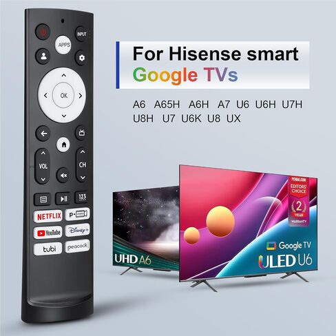 Replacement Remote Control for Hisense Smart Google TV，for Hisense UHD 4K ULED Google TVs in Kuwait