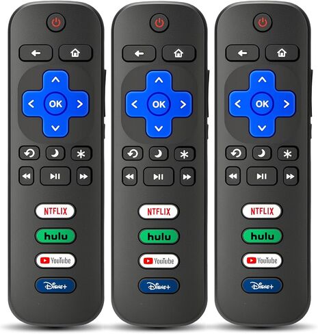 Replacement Remote Control for Roku TV, 3-Pack | for TCL/Onn/Hisense Roku TV, No Setup, 1-Year Warranty in Kuwait