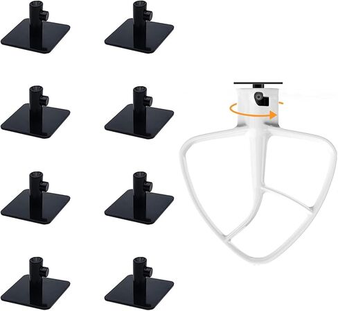 4 Pack Stand Mixer Attachment Holders, Food Mixer Accessories Hooks Compatible with Kitchenaid All Stand Mixer Attachment for Storing Flex Edge Beater, Egg Stirrer, Dough Hook, More Accessories in Saudi Arabia