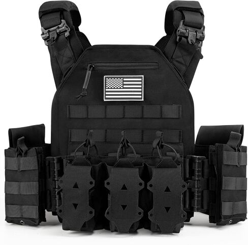 Jueachy Tactical Vest for Men: Quick Release Lightweight Adjustable Breathable Outdoor Vest for Training in Saudi Arabia