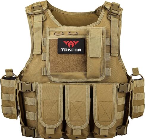 YAKEDA سترة Airsoft التكتيكية في الهواء الطلق قابلة للتعديل تناسب الكبار in Kuwait