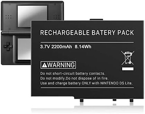 2200mAh DS Lite Battery, USG-003 Replacement Battery for DS Lite, NDSL Only Game Player B attery New Upgrade (Not for DSi, D S i XL, DSi LL) in Kuwait