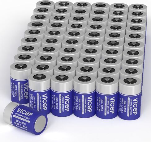 6-Pack ER14250 3.6V Lithium Battery 1200mAh， Non-Rechargeable | ER 14250 1/2AA LS14250 Li-SOCL₂ Batteries – Compatible with Movement Monitor, Dog Collar, Meter Reader in Kuwait