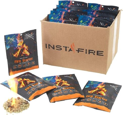 (30 Packs) Insta-Fire Fire Starter Emergency Fuel Eco-Friendly Granulated Bulk Excellent for Camping, Hiking, Fishing, and Other Outdoor Activities - As seen on Shark Tank! in Saudi Arabia