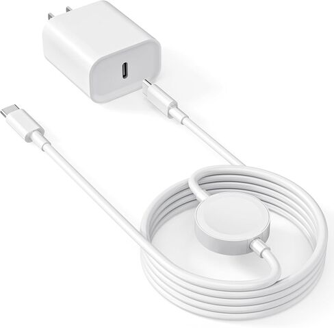 USB C Fast Charger for Apple Watch, 2 in 1 iPhone and iWatch Charger Cable | 2 in 1 USB C iWatch Fast Charging Cable and 20W USB C Block for Apple Watch Series 11/10/9/8/7/6/5/SE/Ultra,iPhone 17/16/15 in Saudi Arabia