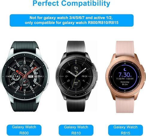 Samsung Galaxy Watch 42mm/46mm Charging Dock for SM-R800 R810 R815, Black | Only for SM-R800/R810/R815 Watch 42/46mm. Not for Watch3-7, Active1/2. Upgraded stable dock, safe charging in Saudi Arabia