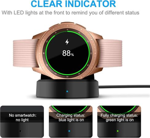Samsung Galaxy Watch 42mm/46mm Charging Dock for SM-R800 R810 R815, Black | Only for SM-R800/R810/R815 Watch 42/46mm. Not for Watch3-7, Active1/2. Upgraded stable dock, safe charging in Saudi Arabia
