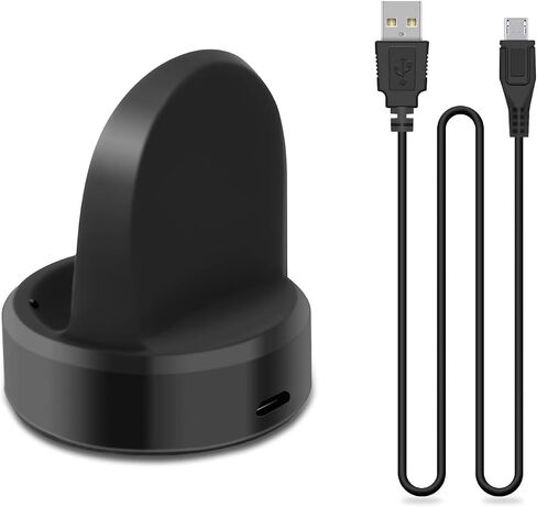 Samsung Galaxy Watch 42mm/46mm Charging Dock for SM-R800 R810 R815, Black | Only for SM-R800/R810/R815 Watch 42/46mm. Not for Watch3-7, Active1/2. Upgraded stable dock, safe charging in Saudi Arabia