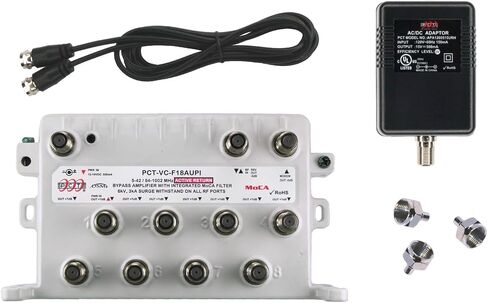Reliable Cable 8-Port MoCA Cable TV Modem Splitter Signal Booster/Amplifier Kit with Active Return, Connect 9 Devices, (NOT for Antenna Systems (OTA) and Will NOT Work with Satellite Systems) in Saudi Arabia