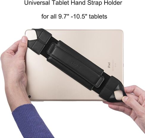 joylink Tablet Hand Strap 10 Inch, Fits Over Protective Case, 360° Swivel Grip, iPad 9th 10th Gen Samsung Galaxy Tab, Artists Reading, Black in Saudi Arabia