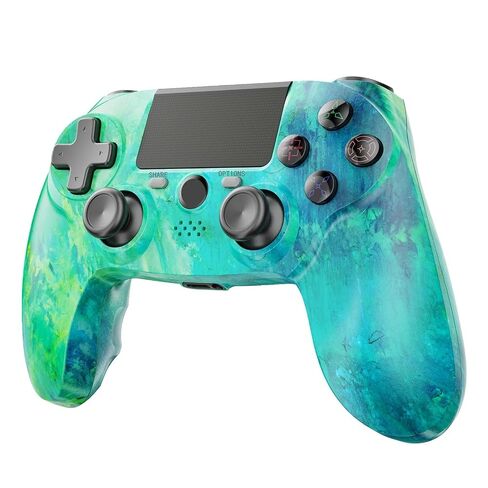 citnh Wireless Controller for PS4,compatible with ps4/slim/pro and windows pc 6-Axis Gyro/Multi Touch Pad/3.5mm Audio Jack/800mAh Battery and Speaker (Aurora Green) in Kuwait