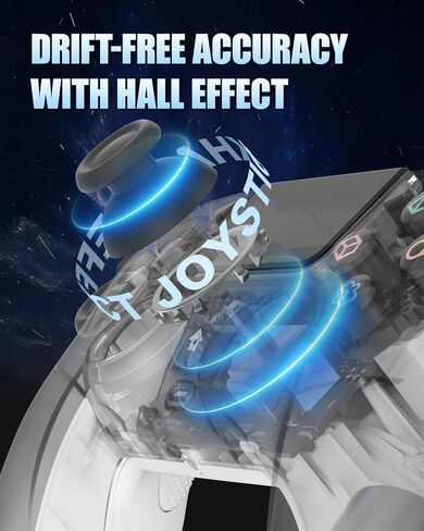 GUOC LED Wireless Controller for PS5 with Hall Effect Joystick and Trigger,4 Macron Boutton Extended Grip Controller Compatible with PS5 Pro/Slim, Dual Vibration, Remap/Turbo Function in Saudi Arabia