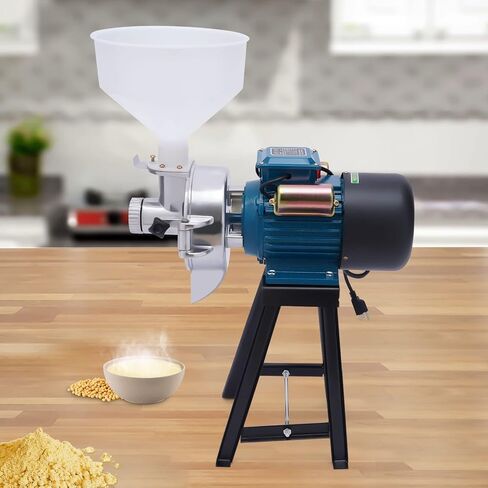 Electric Grain Mill, 110V 2200W 2in1 Dry Wet Mill Grinder with Funnel Coarseness Adjustable Commercial Corn Grinder Machine for Cereals Corn Grain Wheat 88.18 lbs/hour in Saudi Arabia