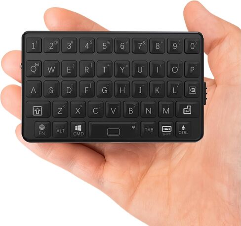 EXknight Mini Keyboard - Wireless Bluetooth Keyboard, Retro Clicky Style | Black, Compatible With iOS, iPhone, iPad, Mac, Android, Smartphone & Tablet in Saudi Arabia