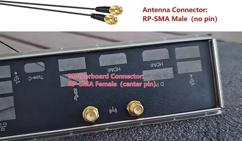 WiFi 6E WiFi 7 Tri-Band Performance RP-SMA Connector Antenna for MSI MAG B550/ B550M-VC/ B550M PRO-VDH/MAG B650/ PRO B650M-A/ B760/ PRO B760-P/MAG B760M/ Z790/ PRO Z790-A MAX Gaming Motherboard in Saudi Arabia